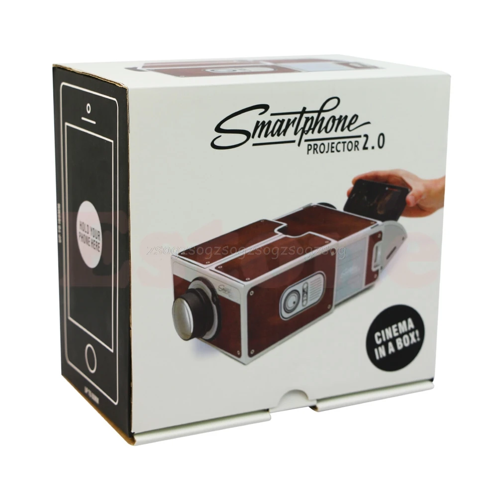 Portable Cardboard Smartphone Projector 2.0 DIY Mobile Phone Cinema Theater Projection accessories N22 dropship Portable Cardboard Smartphone Projector 2.0 DIY Mobile Phone Cinema Theater Projection accessories N22 dropship