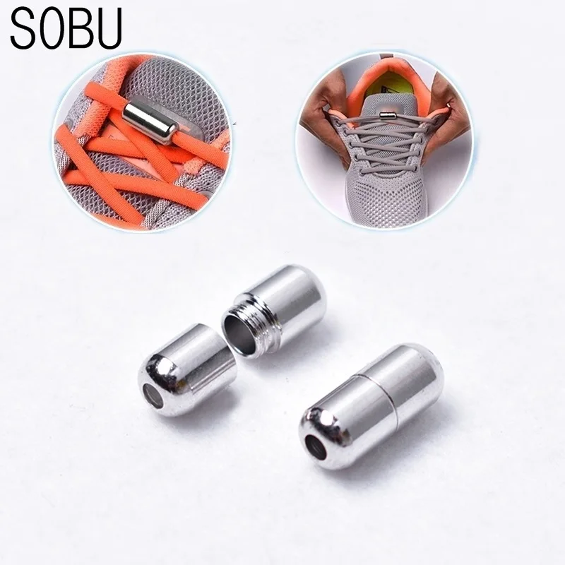 

Fashion Women&Man Shoe Decoration Shoe charms 1 pair No-Tie Metal Shoelaces Buckle Shoelaces Locking Free shipping