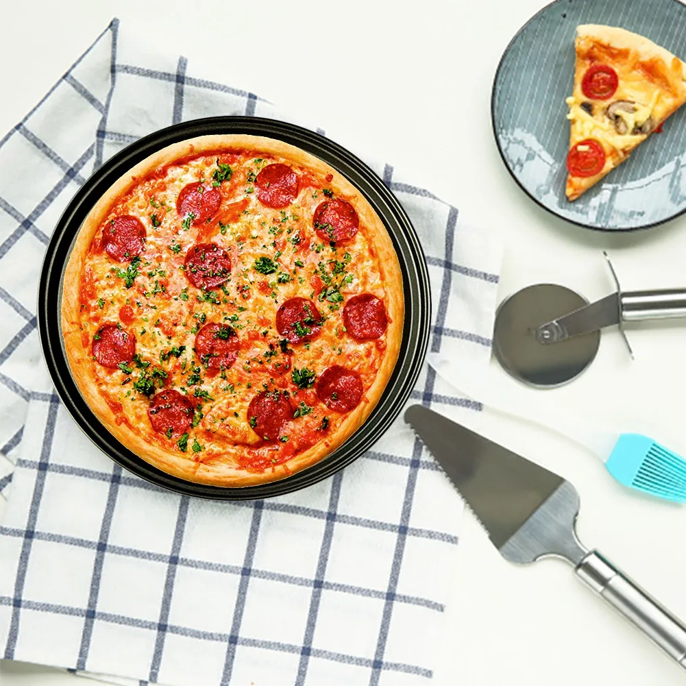 2 шт. для выпечки Посуда 12-дюймовый удобный Для Выпечки Пиццы с антипригарным покрытием Пособия по кулинарии посуды