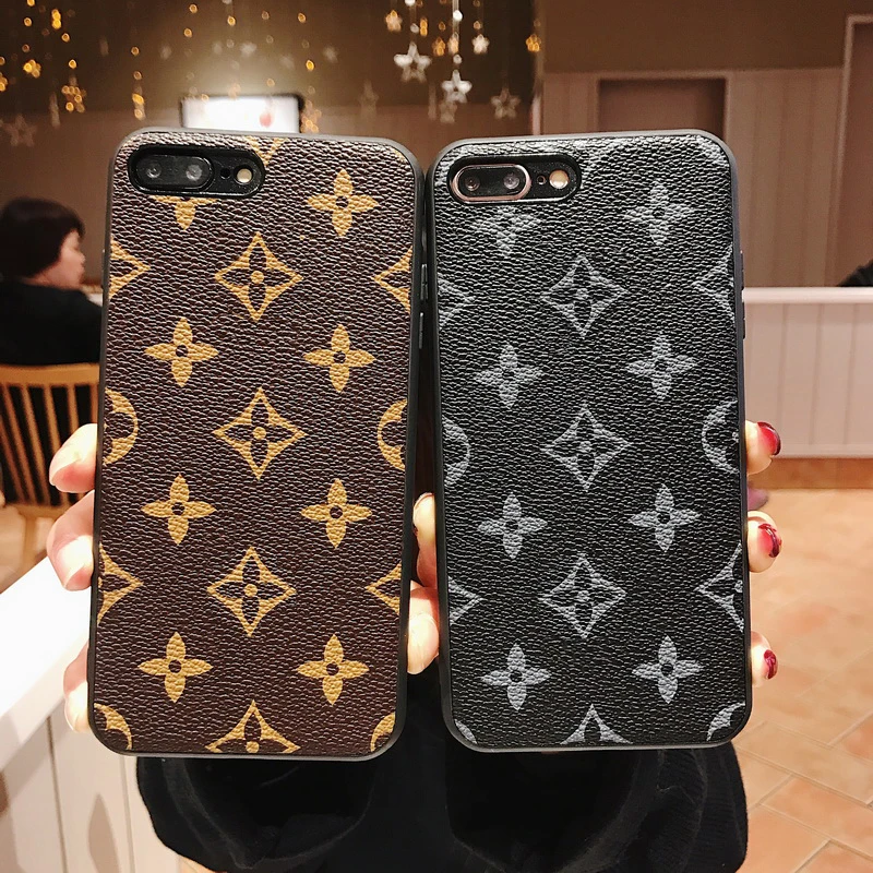 

Luxury Fashion Brand Cases Covers For iPhone 6 6s 7 8 plus X XS XS Max XR Case PU Leather Cover Phone Funda Coque