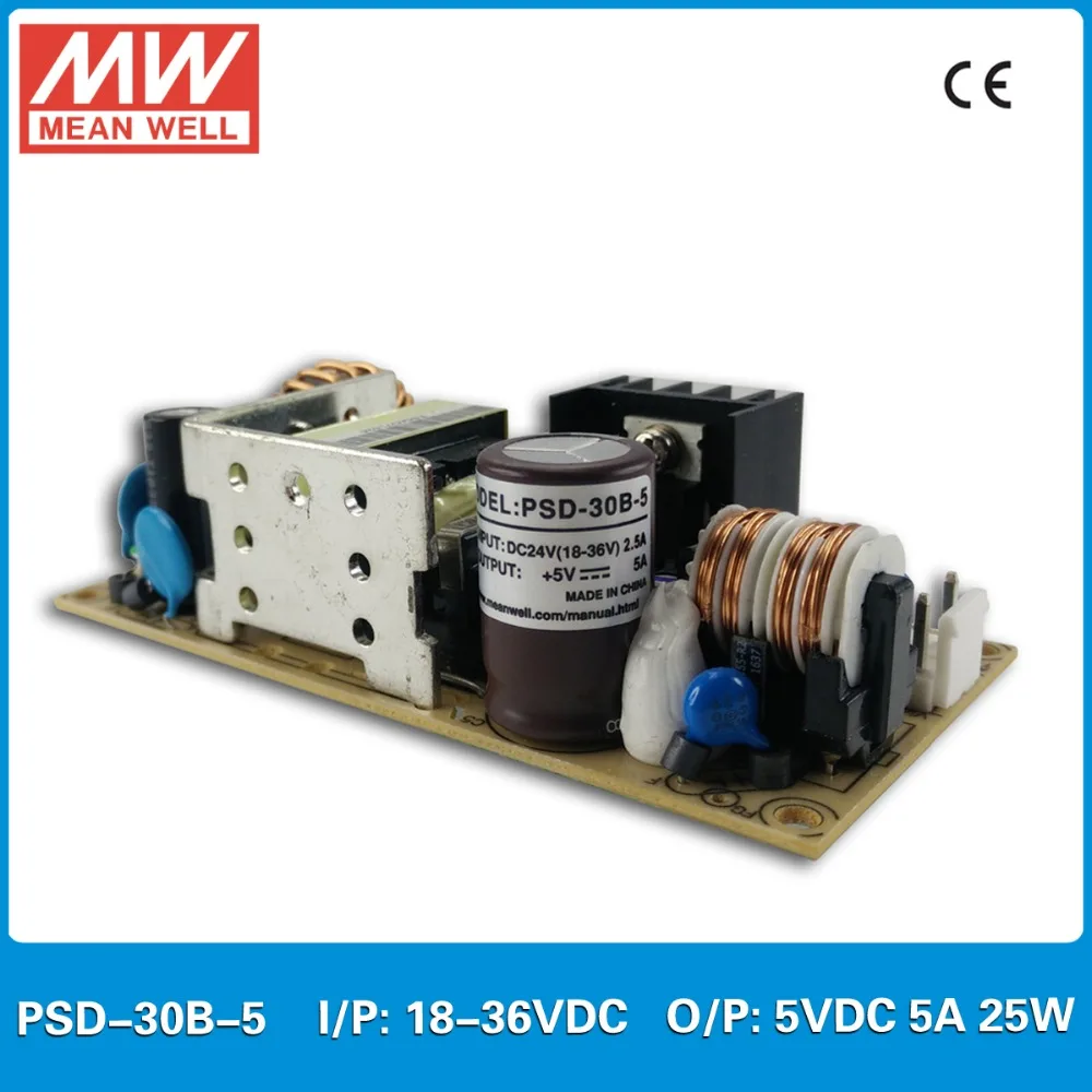 Original MEAN WELL DC DC converter PSD-30B-5 Input 18-36VDC output 5VDC 25W 5A PCB type dc dc isolated converter Original MEAN WELL DC DC converter PSD-30B-5 Input 18-36VDC output 5VDC 25W 5A PCB type dc dc isolated converter