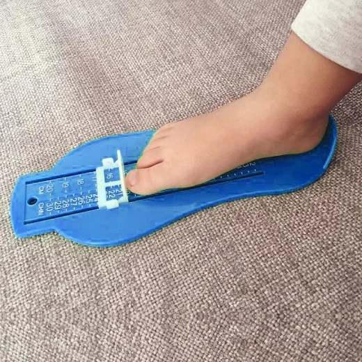 Dropship 6 Colors Kid Infant Foot Measure Gauge Shoes Size Measuring Ruler Tool Available Baby Car Adjustable Range 0-20cm size - Цвет: Синий