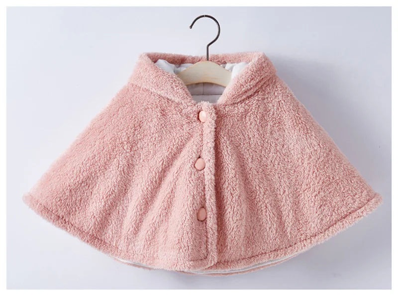  winter wind proof cloak for baby girls boys cotton warm jackets kids coats children clothes duffy bear coats (4)