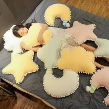 שלג כדורי טבע קטיפה כריות סוכריות צבעים ענן כתר ירח כוכב לב בצורת כרית חדר מיטת דקור פלנל שמיכת מצעים(China)