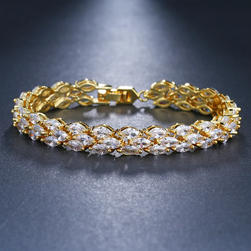 Emmaya Модный Высочайшее качество циркониевый браслет белого золота Цвет Модный женский браслет подарок на свадьбу