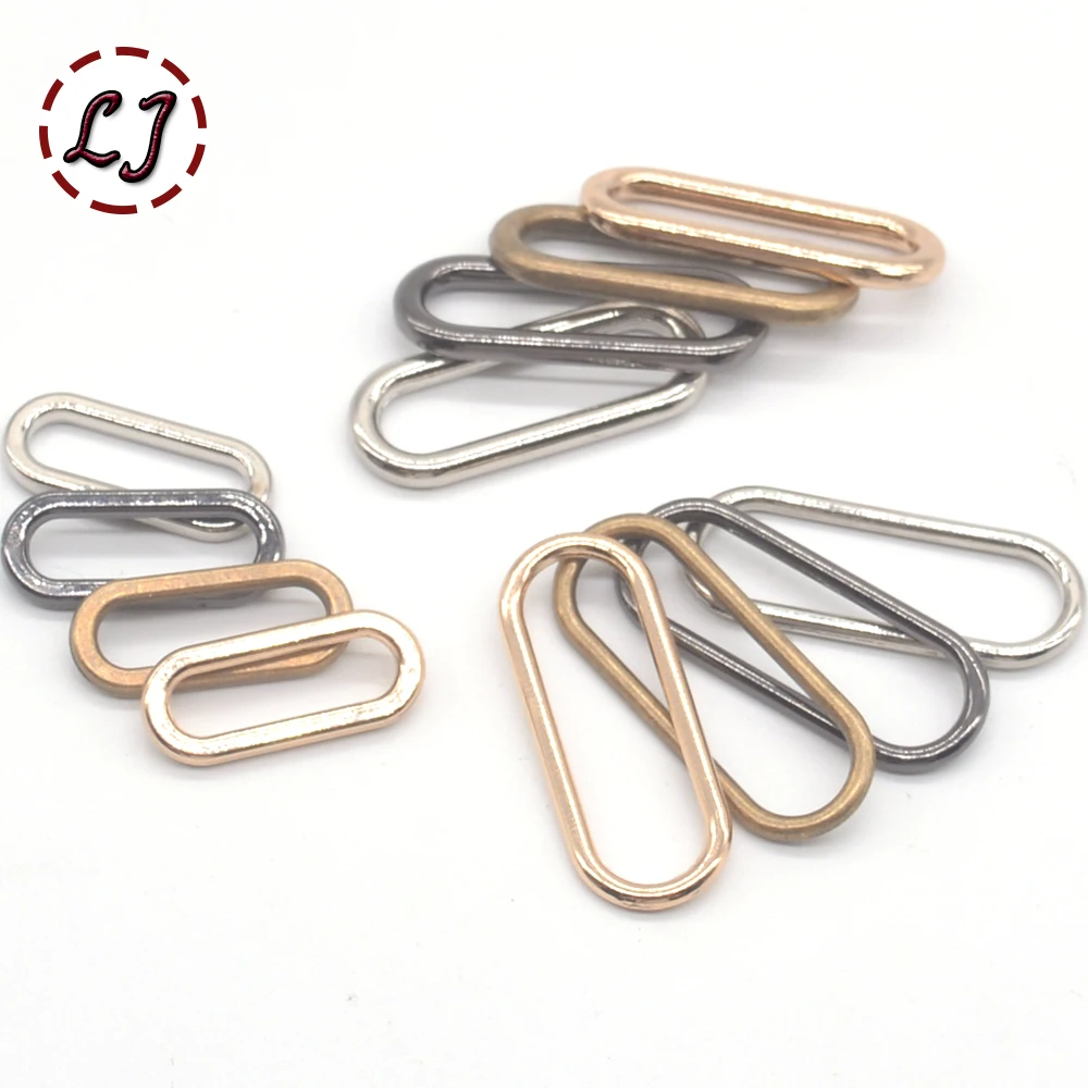 20 teile/los silber gold bronze 20mm 25mm 30mm verbindung oval ring legierung metall schuhe taschen bekleidungs Schnallen DIY Zubehör nähen