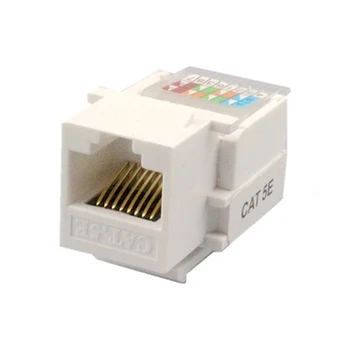 

5PCS/10PCS RJ45 Cat5E Network Module Connector Socket Computer Outlet Cable Adapter
