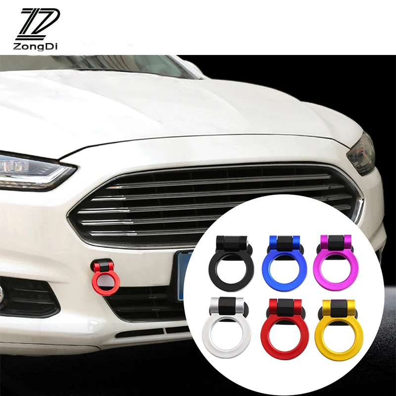 

ZD Car Styling O Racing Trailer Hook Decoration Stickers For Hyundai Tucson 2017 Solaris ix35 i30 Suzuki Swift Mitsubish ASX