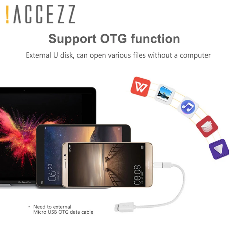 Кабель-адаптер ACCEZZ OTG usb type C для Micro USB для One Plus 5 для Xiaomi5 6 samsung Galaxy S8 S9 для зарядки и синхронизации данных