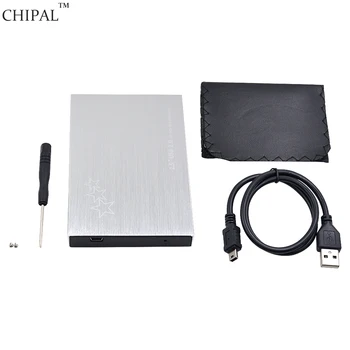 

MJTEK Aluminum External Hard Disk Drive Enclosure 22Pin SATA To USB 2.0 2.5" HDD Case Adapter for 2.5 Inch SSD HDD
