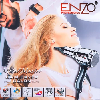ENZO 8000W Professional Hair Dryer Diffuser Powerful Blow Dryer Brush AC Motor All Metal Strong Wind Barber Salon Tools Nozzle 1