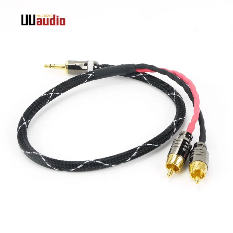 Hi-Fi 3 5 мм до 2 RCA стерео DIY Кабель Budweiser + Canare Профессиональный вещательный