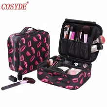 Women Makeup Bags Cosmetic Case Box Travel Organizer Large Capacity Professional Make Up Pouch Suitcase Brushes Storage Toolbox kundui suitcase women men travel bag thickening aluminum alloy laptop large toolbox lockable storage display box briefcase
