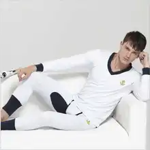 1 комплект, качественные мужские осенне-весенние хлопковые подштанники с v-образным вырезом, удобное термобелье, сексуальное эластичное теплое нижнее белье