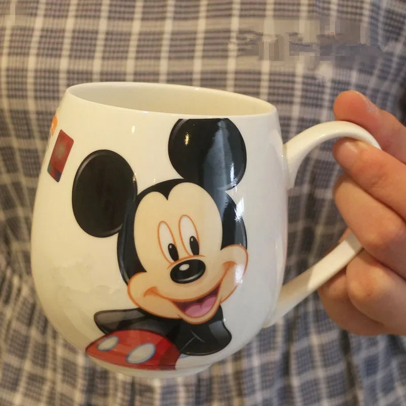 2pcs/Lot Ceramic Couple Mugs Cartoon Mickey Minnie Cups Creative Coffee Milk Tea Cup Christmas Gifts