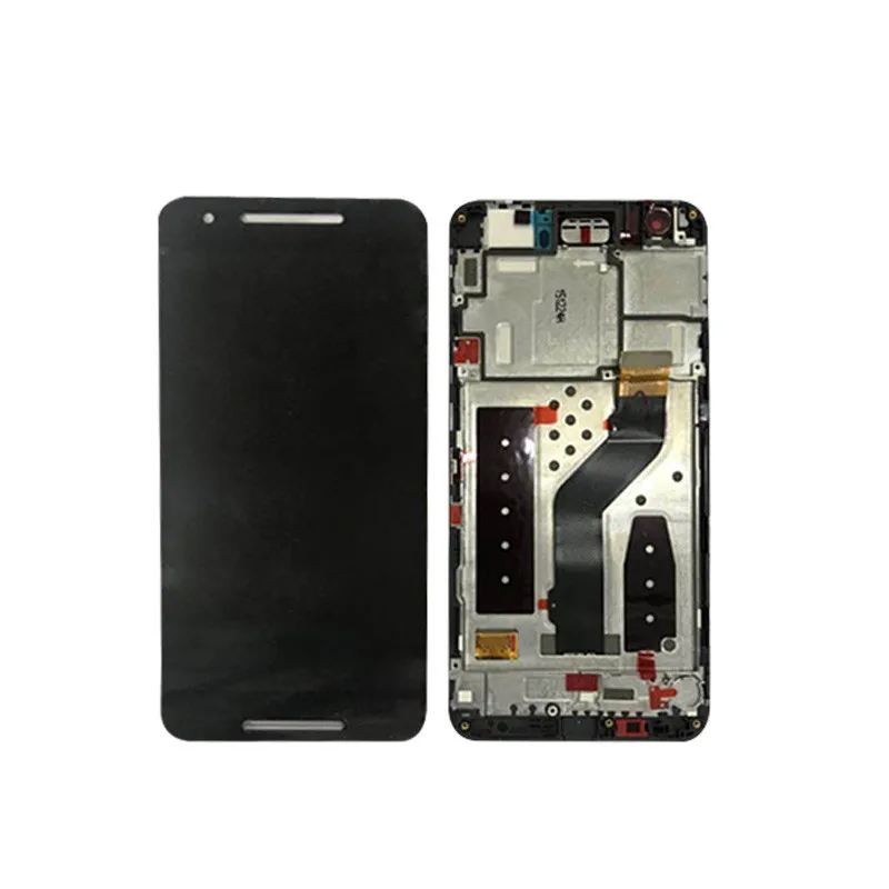 ЖК экран 5 7 &quotM &amp Sen для Huawei Google Nexus 6P + дигитайзер сенсорной панели с рамкой