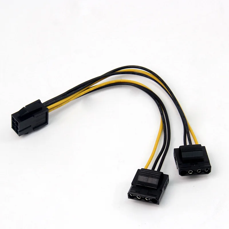 Кабель питания 6Pin мама двойной 4Pin кабель видеокарта к Molex преобразователь для