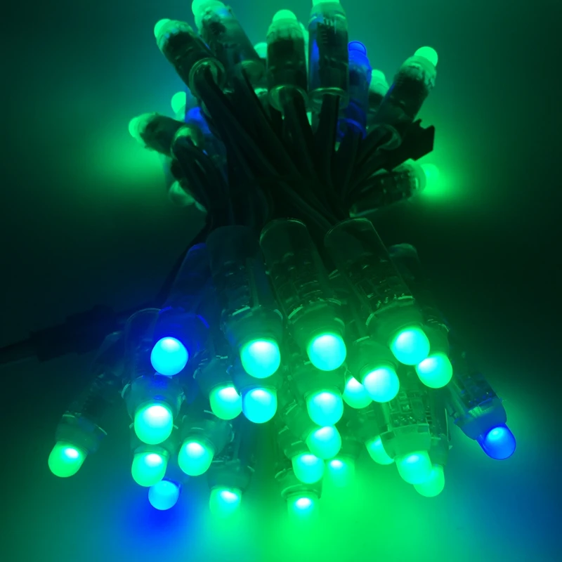 1000 шт. WS2811 Светодиодные пиксельные модули DC 5 в 12 мм IP68 RGB рассеянный адресуемый +