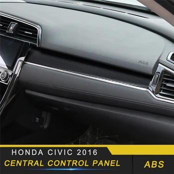 

For Honda Civic 2016 Car Styling Middle Console Central Control Panel Cover Trim Frame Sticker Interior Accessories