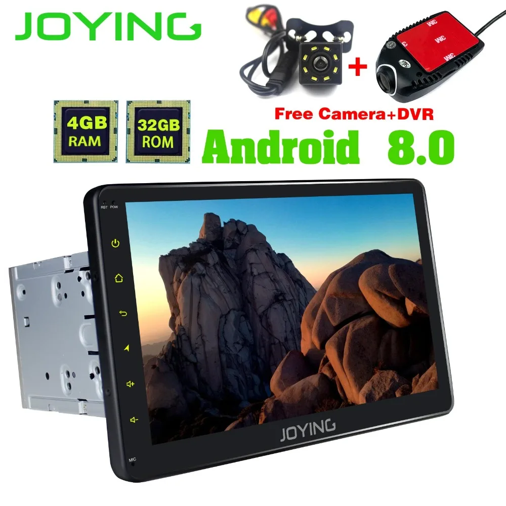 

10.1"Joying Double 2 Din Head Unit Universal Android Car Radio Stereo Tape Recorder Support Front Rear Camera OBD GPS Navigation
