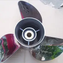 Пропеллера для Yamaha 2 такта 150-225HP 19 дюймов нержавеющая сталь Белая сталь хорошее качество 13 3/4* 19-M