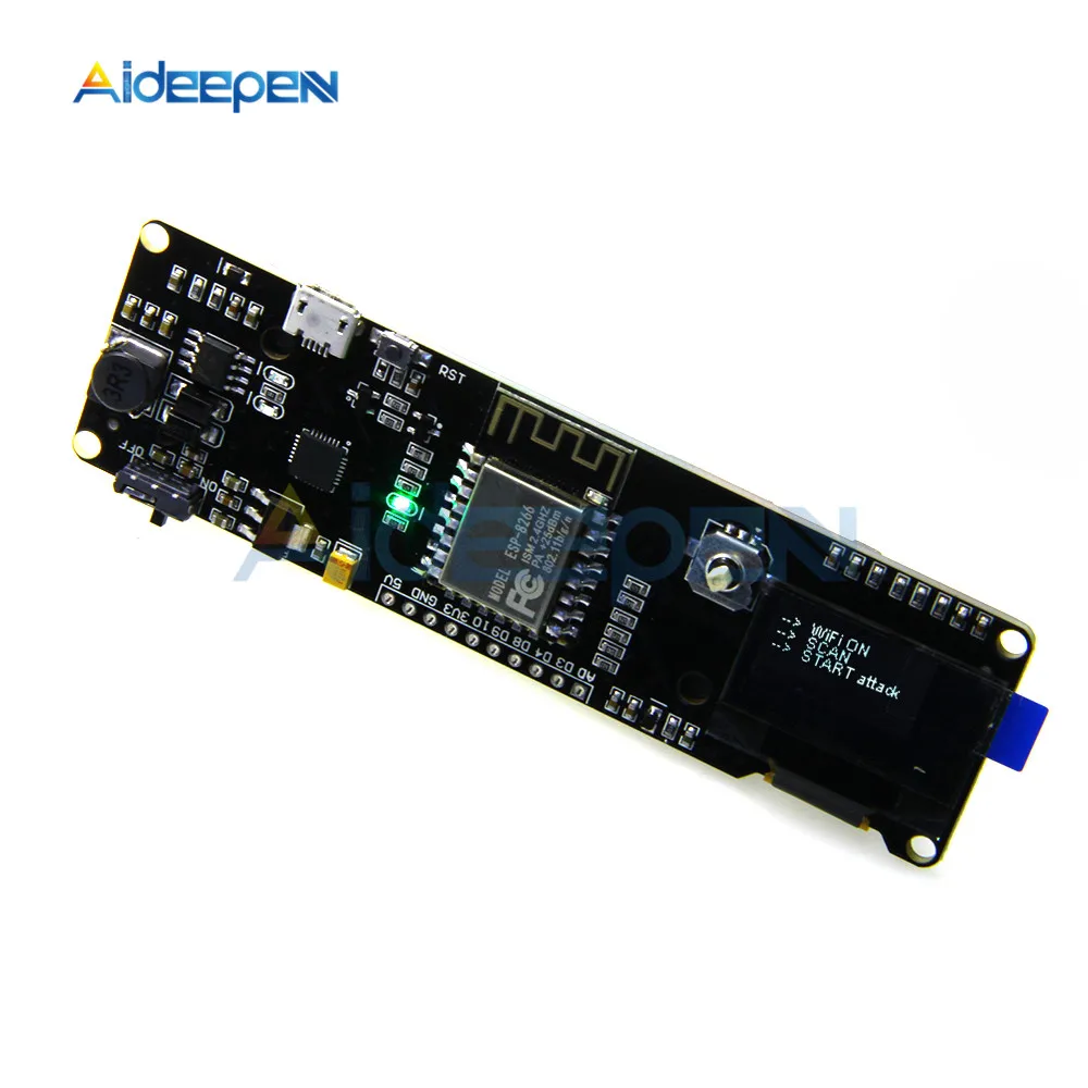 

ESP8266 ESP-12F Preflashed WIFI Development Board 0.96 inch OLED Display 18650 Shield CP2102 W/ Joystick Micro USB For Wemos