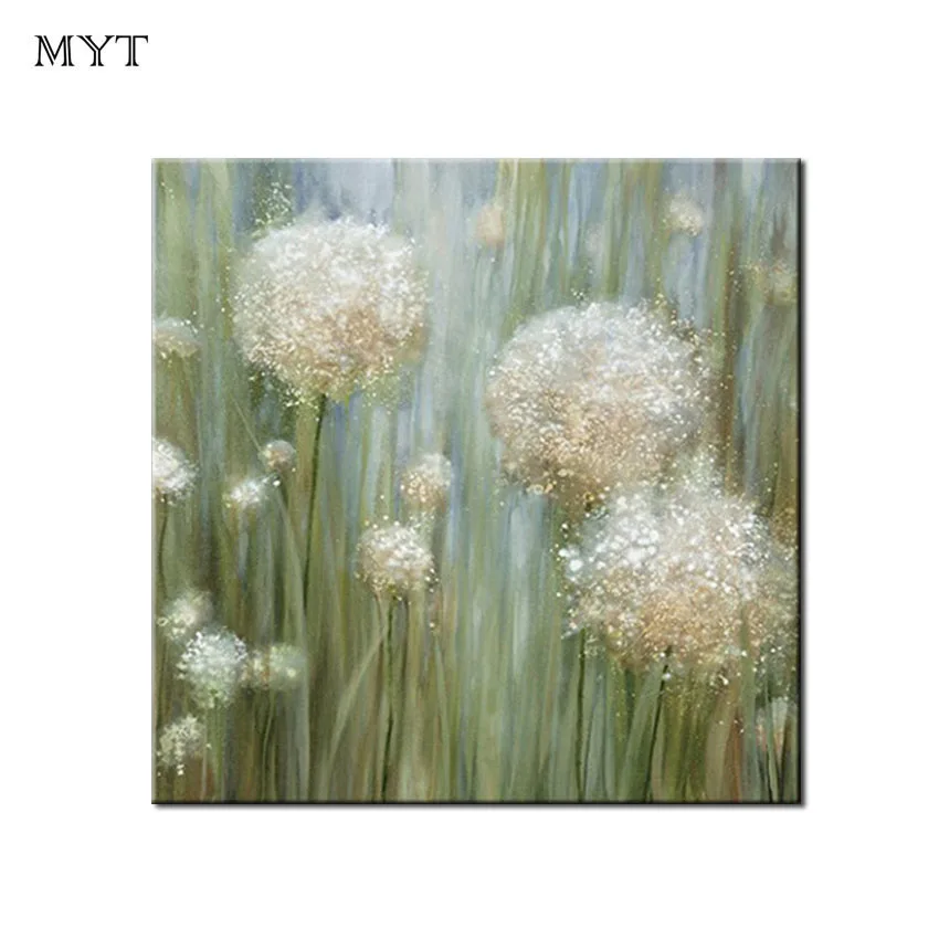 

MYT Dandelion Flowers Pictures Handmade High Quality Oil Painting On Canvas Wholesale Unique Abstract Landscape Paintings