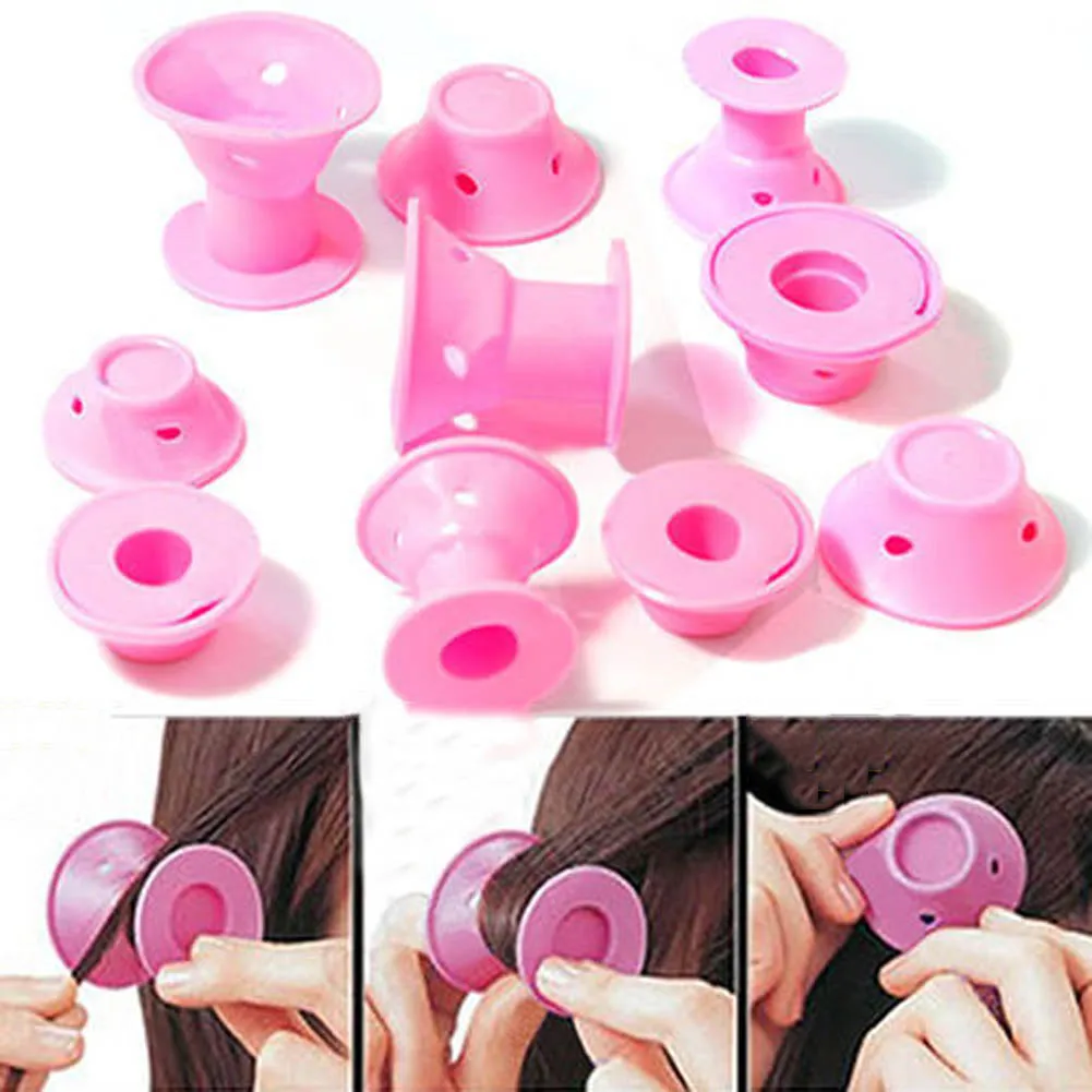 1pack(10pcs) Hair Curler Magic Wavy Roll Hair Style Soft Bell  Hair Styling Tools
