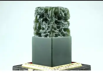 

five dragon, pearl carving, seal carving, imperial seal, Dandong jade collection, book, name, custom,free shipping