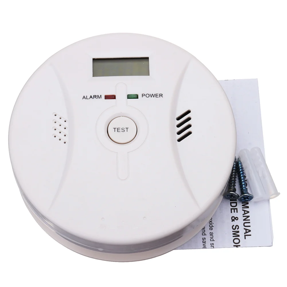 

2 In 1 Combination Carbon Monoxide + Smoke Alarm Battery Operate CO & Smoke Detector LSMK99
