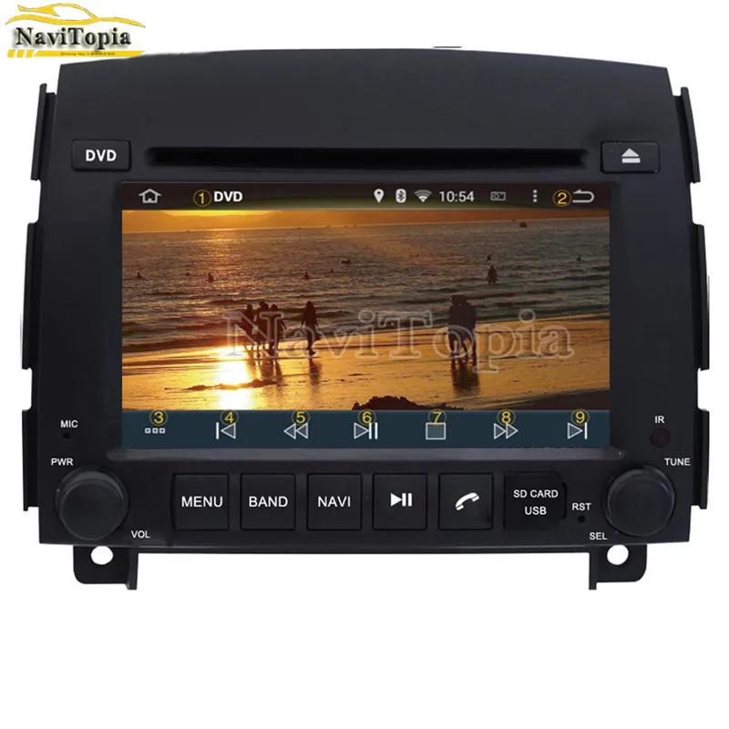 Best NAVITOPIA 4G RAM 64G ROM PX6 Six Core Android 9.0 Car DVD Player GPS Navigation for Hyundai Sonata NF Yu Xiang 2006 2007 2008- 13