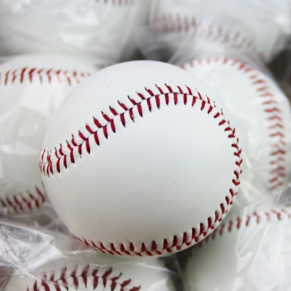 Hot sales 9" Handmade Baseballs PVC Rubber Inner Soft Baseball Balls