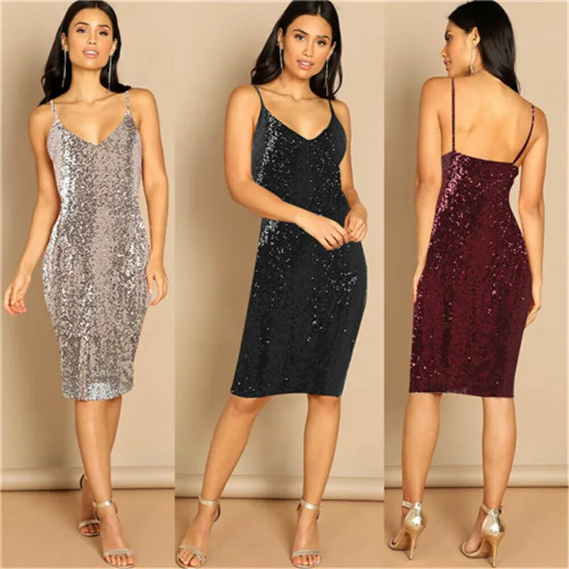 

Dresses Woman Party Night Womens Silver Dress Party Formal Wedding Cocktail Sundress Party Dress Sleeveless