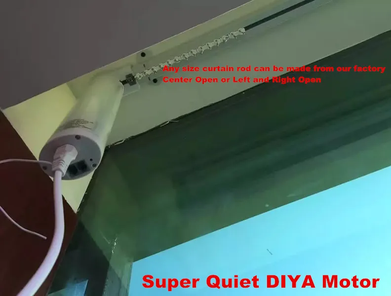 

Free Timer and Motorized Drapery Remote Control Electric Curtain Track with Free price Wall brackets
