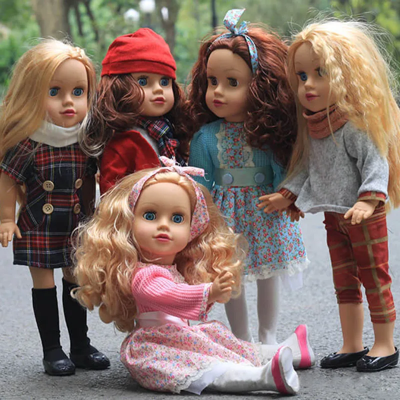 

Fleta 18 inch American girl doll series DIY toy children / birthday gift 45CM long hair naked princess doll birthday Gift