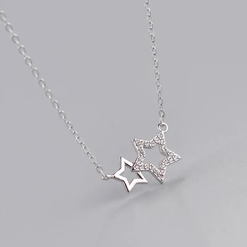 double star pendant necklace for women 1