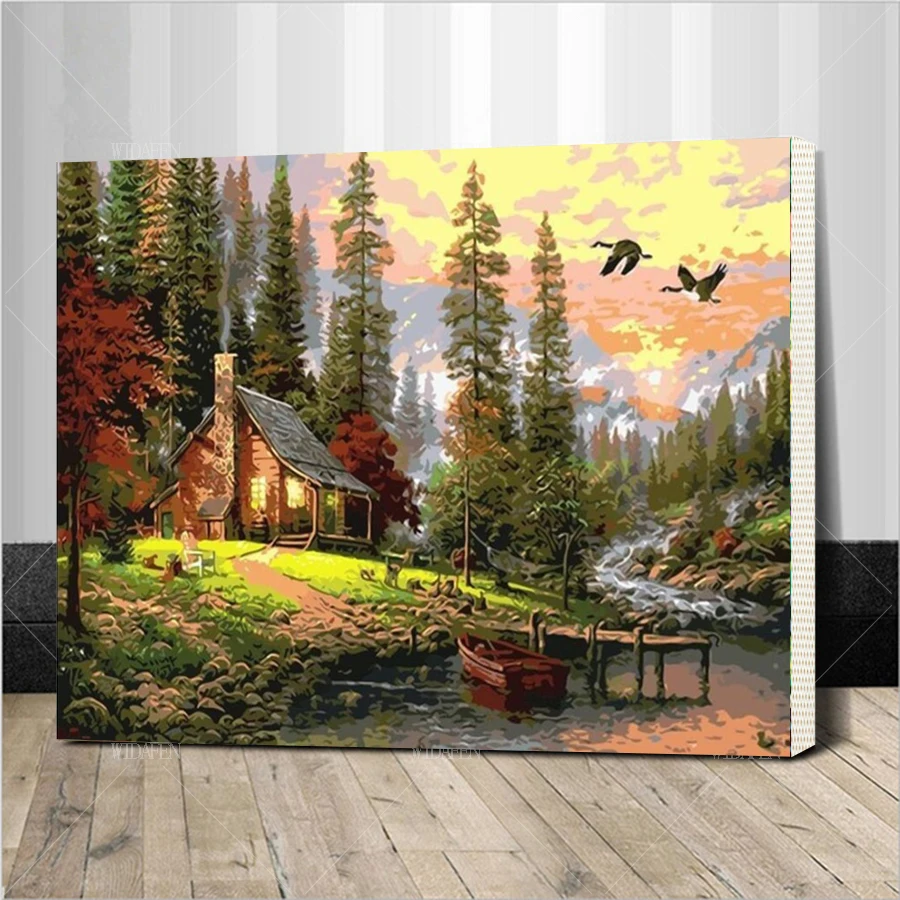 Assembly frame Home beauty oil paints painting by numbers diy picture