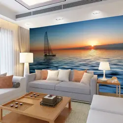 Beibehang papel де parede производителей, обвиняя нестандартного размера ТВ диван фон картины Восход море обои 3d водонепроницаемый