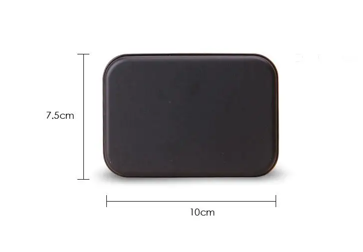 

Mini Black Tin Box Small Empty Metal Storage Box Case Organizer For Money Coin Candy Keys Playing Card Gift Box SN991