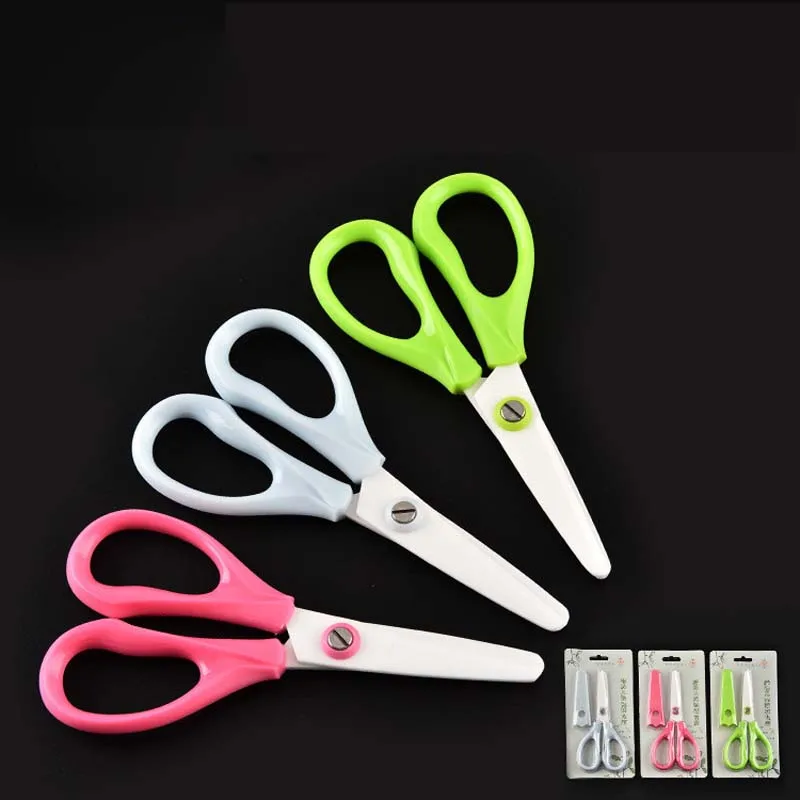 Kitchen Ceramic Scissors Plastic Handle Baby Food Shear Safety Scissors Tiny Bites Food Cutter