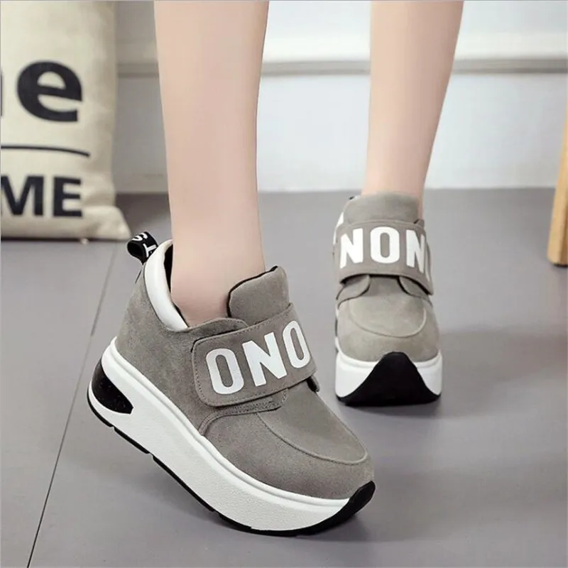

Women Sneakers Fashion Women Height Increasing Breathable Lace-Up Wedges Sneakers Platform Shoes Canvas Woman Casual Shoes