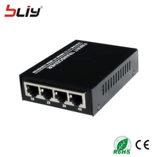 Mejor de 5 puertos switch ethernet sola fibra monomodo 4 de cobre a 1 conmutador de fibra óptica