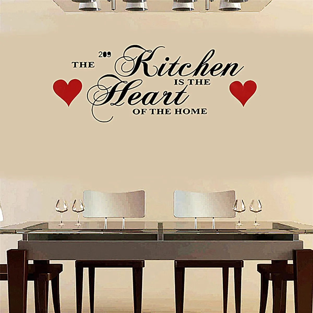 Kitchen Red Heart Wall Sticker Home Quote Decal Decorative Kitchen Red Heart Wall Sticker Home Quote Decal Decorative Adesivo De Parede Removable Vinyl 60x28cm In Stickers From Garden On