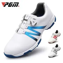 PGM обувь для гольфа мужская водонепроницаемая обувь двойные лакированные вращающиеся шнурки 3D принт микрофибра кожа