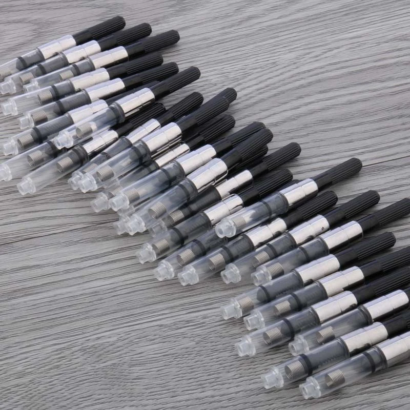 Wholesale 100pcs Good Quality Black Fountain Pen Ink Refill Converter Cartridges Pen Refill