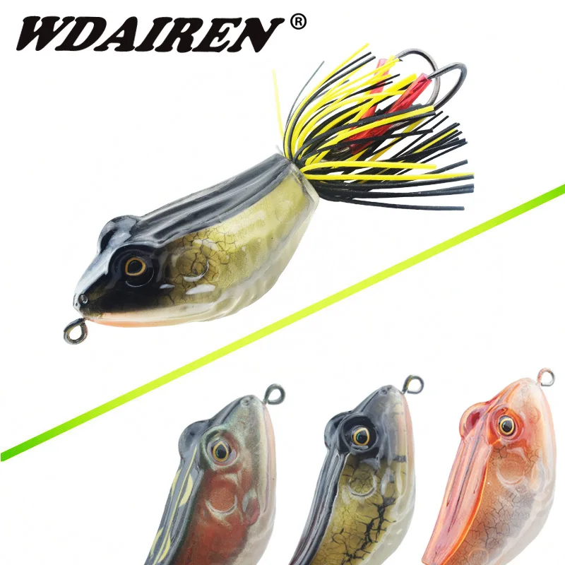 

High Quality Kopper Live Target ABS Frog Lure 9cm 12g Snakehead Lure Topwater Simulation Frog Fishing Lure 3D hard Bass Bait