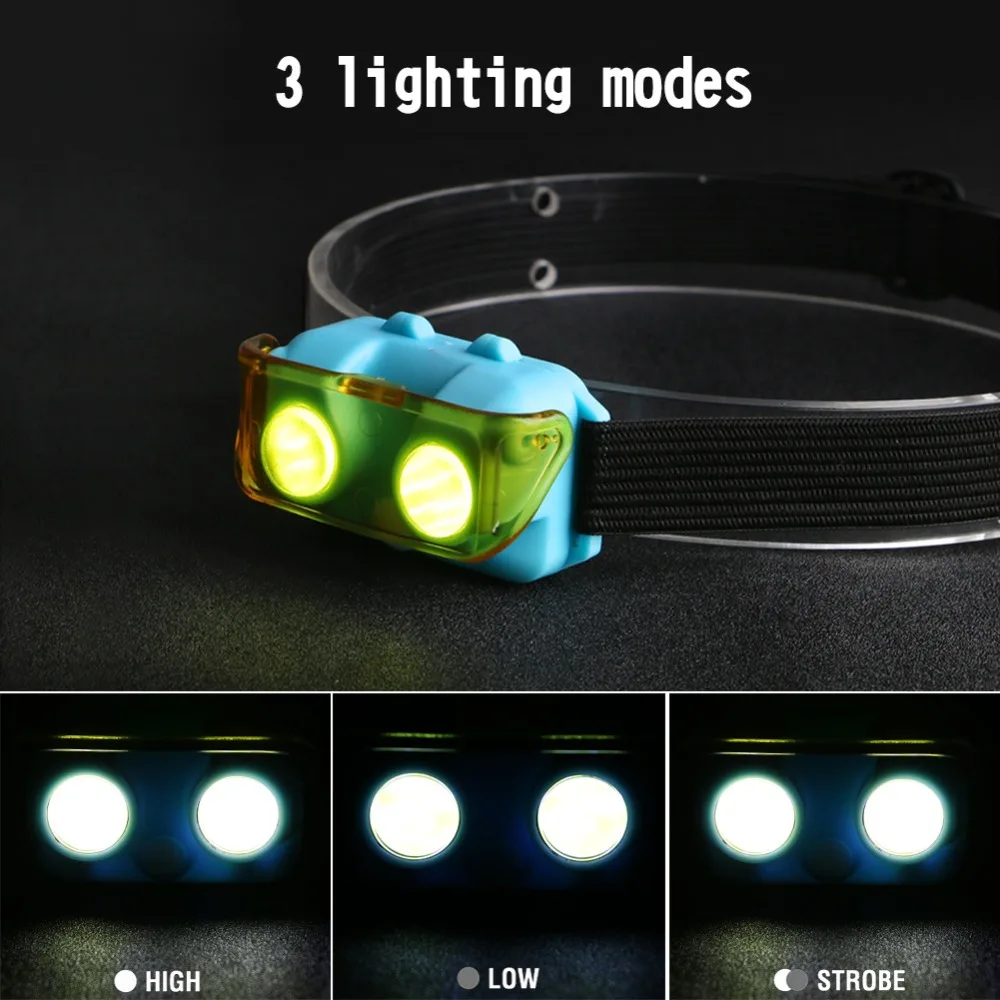 SANYI светодиодный COB мини Головной фонарь 3800LM фара питание от 3* AAA батарея факел для езда на велосипеде кемпинг ночная рыбалка