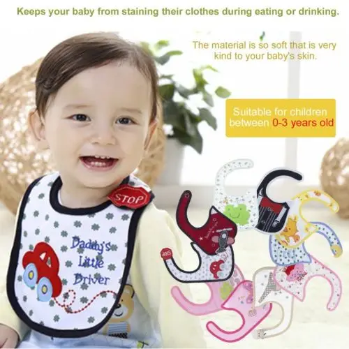 Pudcoco Baby Boy Bibs Waterproof Saliva Feeding Bibs Burp Cloths Towel Cute Gentleman Stylish