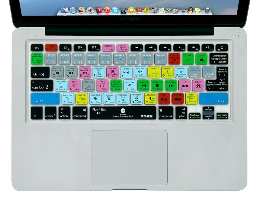 XSKN for Ableton Logic PS AE OS X Avid Keyboard Cover for Apple Macbook Air Pro Retina 13 15 17 inch Release before 2015