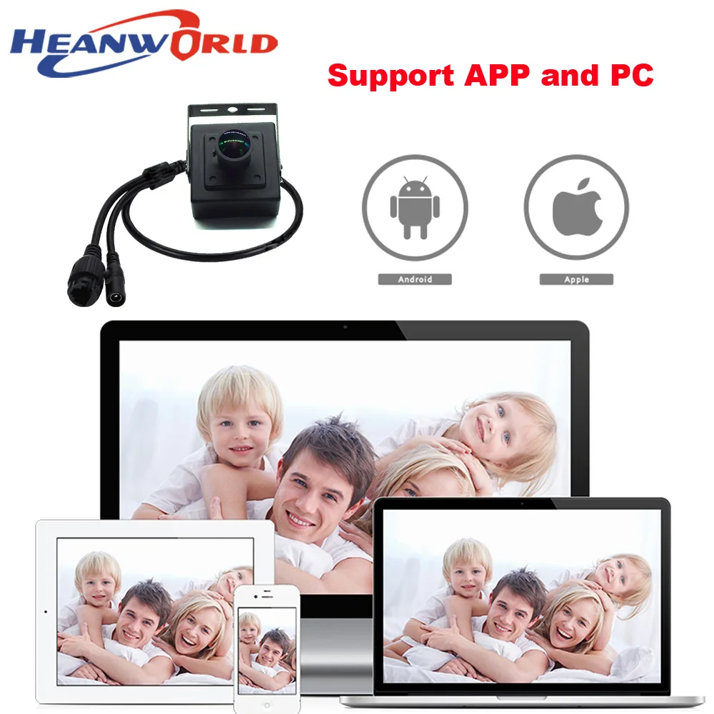 IP камера Heanworld компактная со встроенным микрофоном 1080P 2 1 мм угол 140